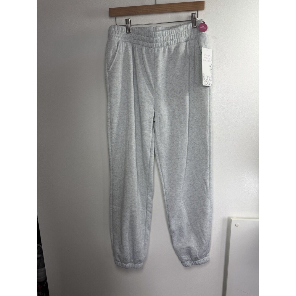 Bloom Seasons Womens XL Gray Fleece Jogger Sweatpants Soft Cozy Lounge Pants - Picture 8 of 8